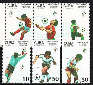 Куба, 1990, ЧМ по футболу, 6 марок